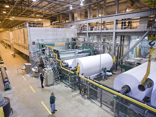 在造紙原料倉的應用